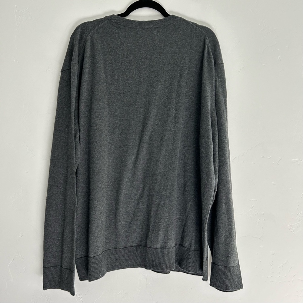 NWT Old Navy Cotton Blend V Neck Sweater Men’s Heather Gray Size XXL Office - Picture 3 of 12
